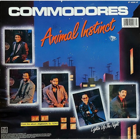 COMMODORES ANIMAL INSTICT 1985 12", 45 RPM, MAXI-SINGLE